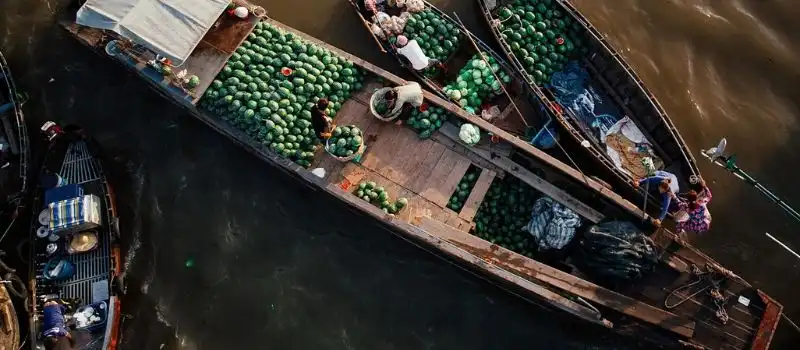 Visitez le marché flottant de Cai Rang Visitez le marché flottant de Cai Rang