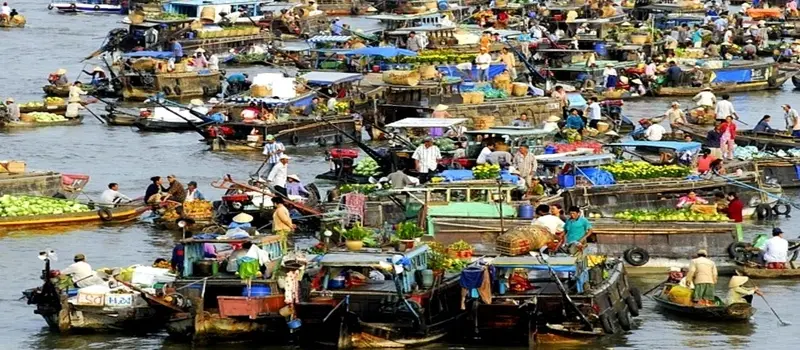 Vivez l’expérience unique du marché flottant de Cai Rang du Delta du Mékong!